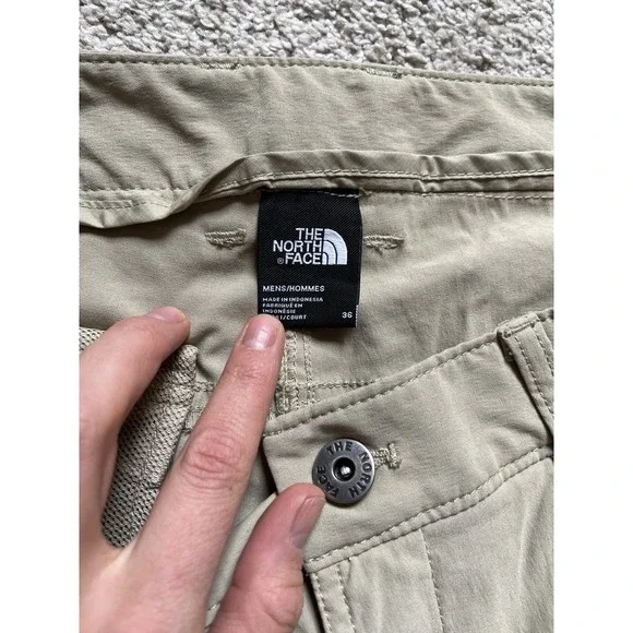 North‎ Face Chino Set Of 2 Hiking Travel Pants Short Relaxed Fit Khaki (36x29) - Picture 2 of 8